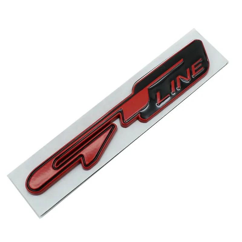 RVGH1 3D Car GT line Design Fender Rear Trunk body Emblem Badge sticker For Kia GTLINE K9 Forte Ceed Cerato RIO K3 K5 Auto Accessories