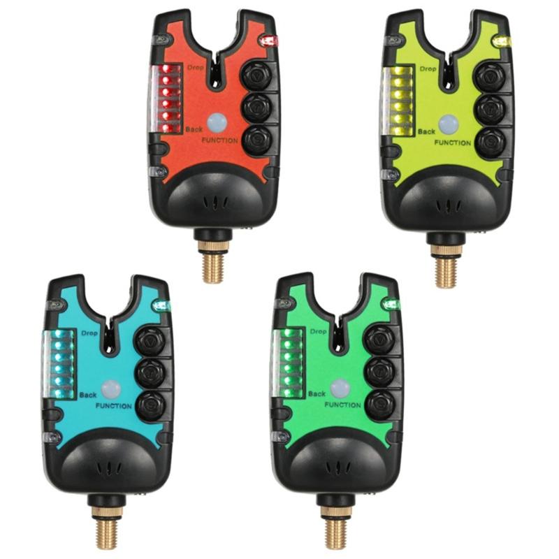 LED Light Electronic Fishing Bites Sounds Alarm Alerts Bells Clamps On Fishings Rod