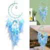 Moon Star Feathered Tassels Dreamcatchers Glowing In Dark Hanging Decors for Religious Celebration and Romantics Setting