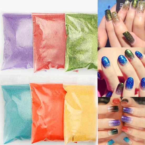 

100 г 12 цветов блестящий порошок для ногтей DIY мерцающий пигмент маникюр искусство украшения