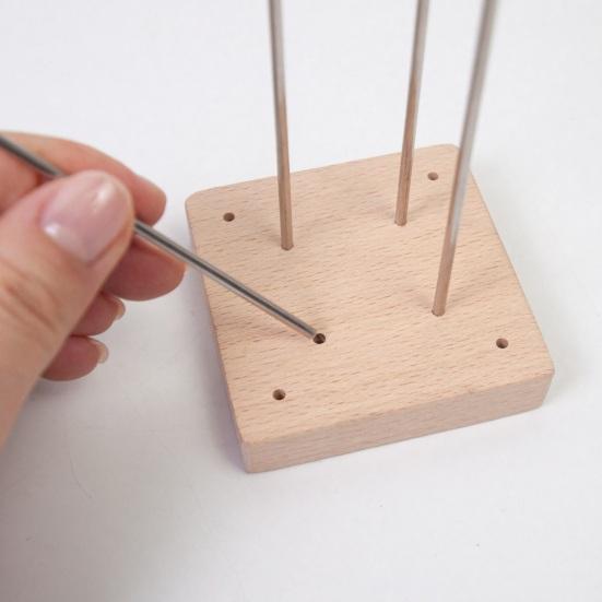 Wooden Monkey Fist Jig Portable Rope Knot Jig Knotters Craft Base Monkey Fist Knot Maker for Rope Projects Keychains Backpack Charms Craft