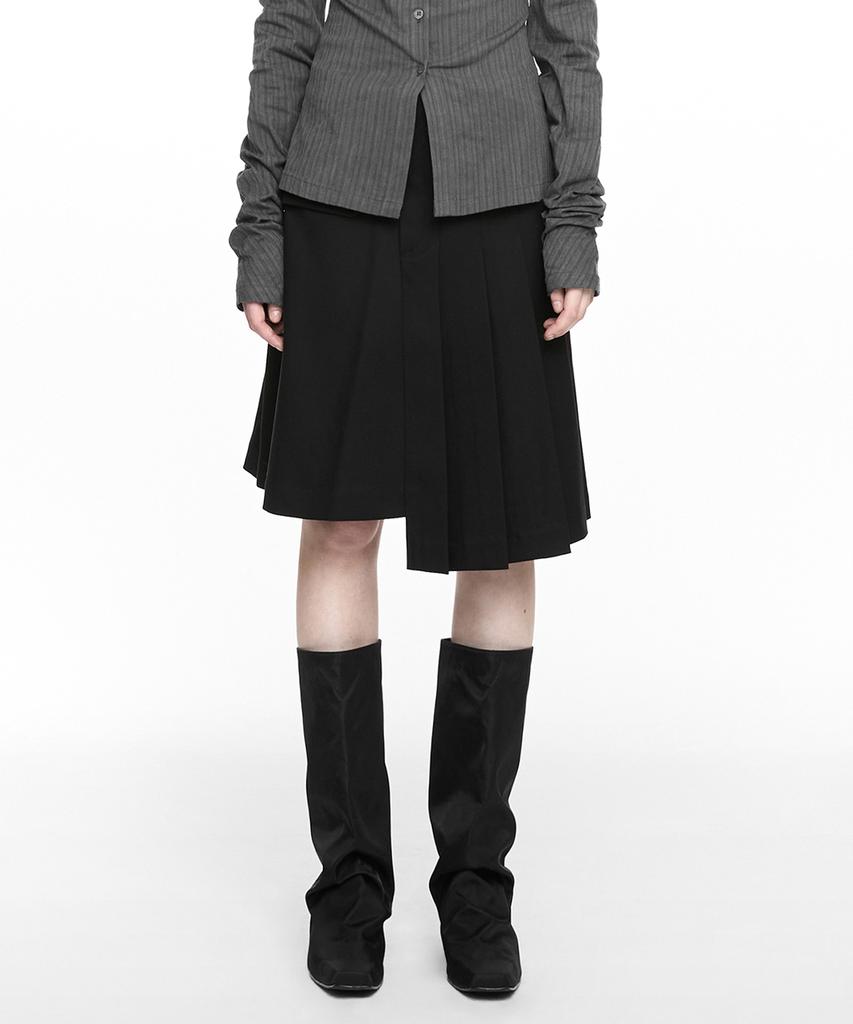 Nash Magnetic Pleated Midi Skirt Black