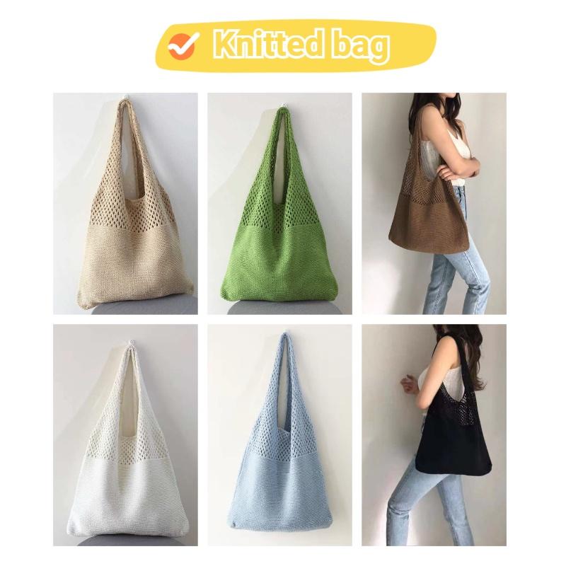 Vintage Knitted Shoulder Bag For Women, Elegant And Chic, Perfect For Daily Use, Large Capacity