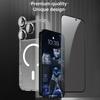 URR For iPhone 17 Pro Max Magnetic Case with Privacy Screen Protector/Lens Film TPU+PC Clear Phone Cover