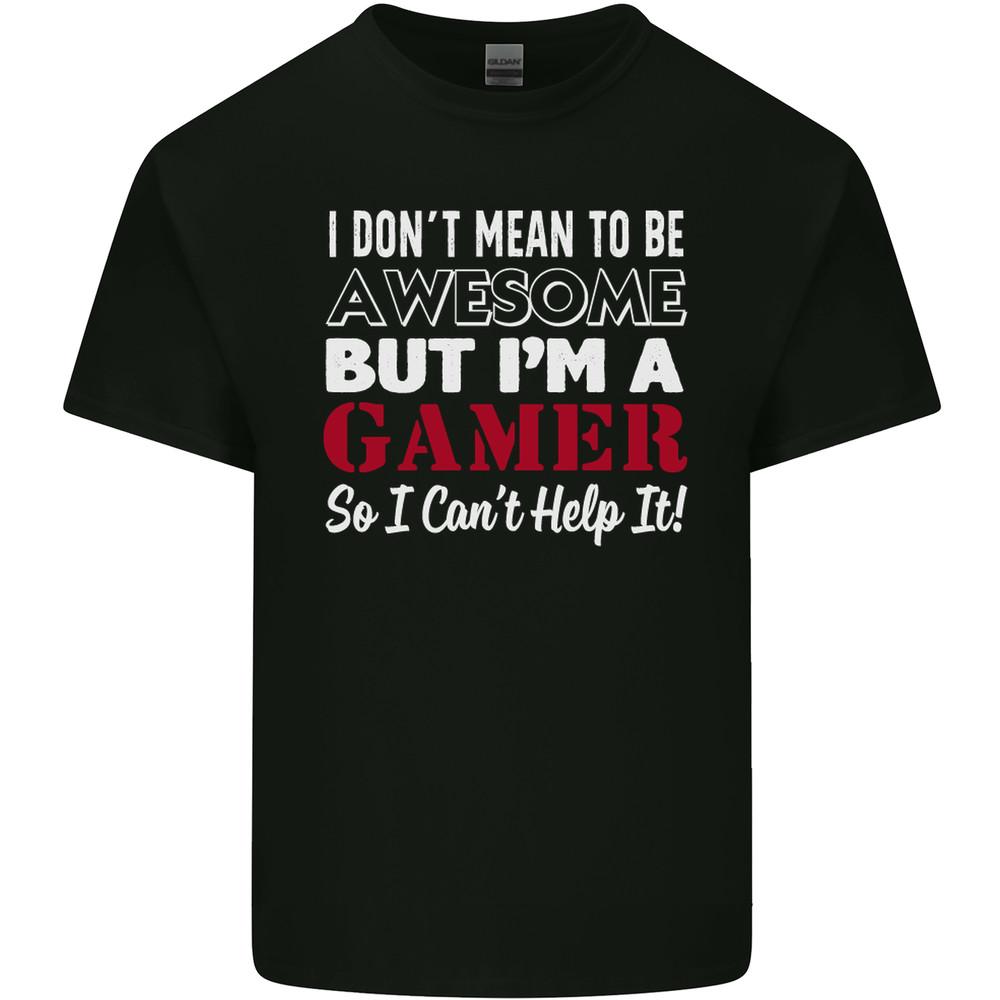 I Dont Mean to Be but Im a Gamer Gaming Mens Light Cotton T-Shirt Unisex T-Shirt M