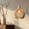 Wooden Bird Cage Pendant Lamp Nordic Ceiling Hanging Light Restaurant Chandelier Living Dining Room