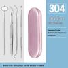 Dental Oral Care Tool Set: Stainless Steel Mouth Mirror, Probe, Tartar Remover, Toothpick