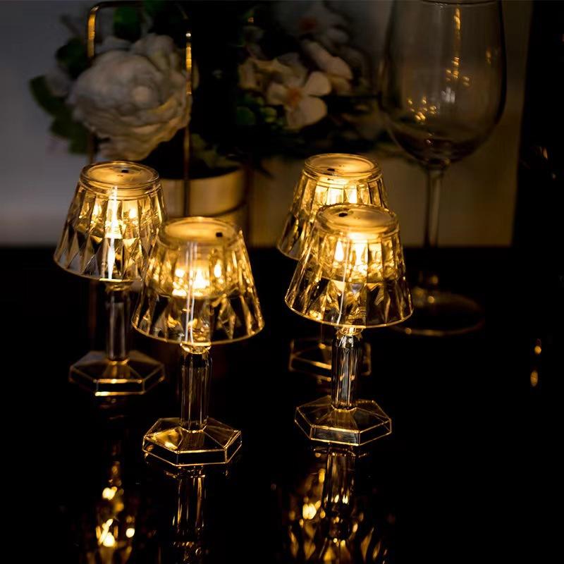 LED Transparent Kleine Tisch Lampe Kreative Nacht Lampe Nacht Lampe Atmosphäre Lampe Innen Dekoration Geschenk Restaurant Layout