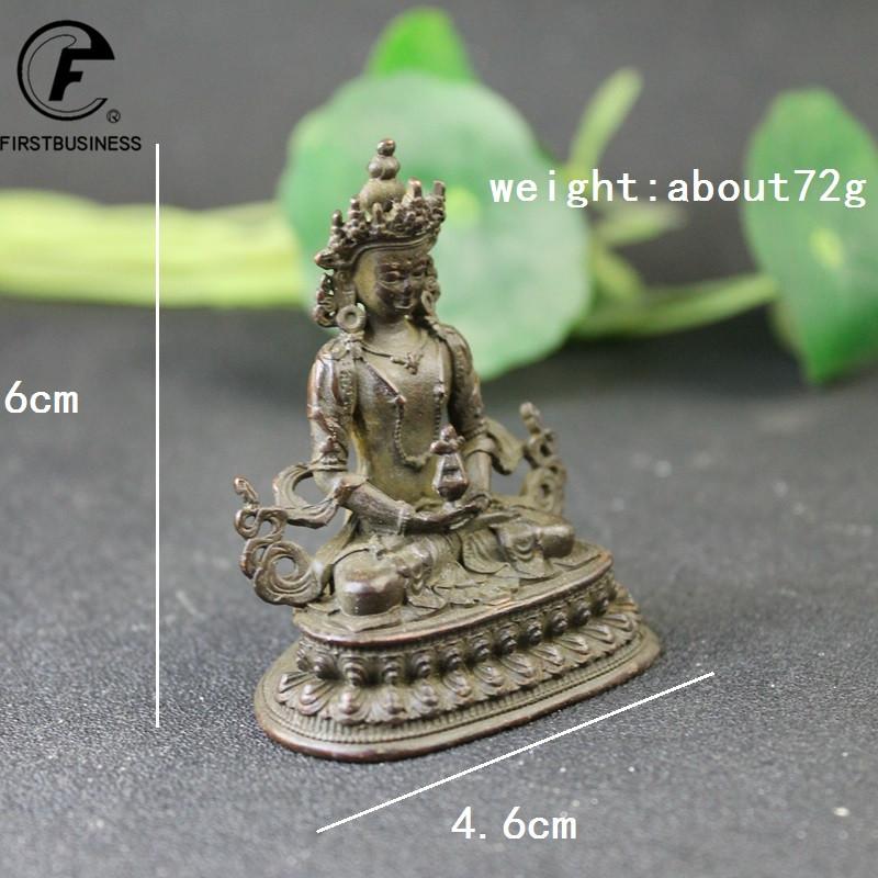 

6CM Copper Guanyin Buddha Statue Living Room Decorations Feng Shui Miniatures Figurines Home Decor Car Ornaments Crafts