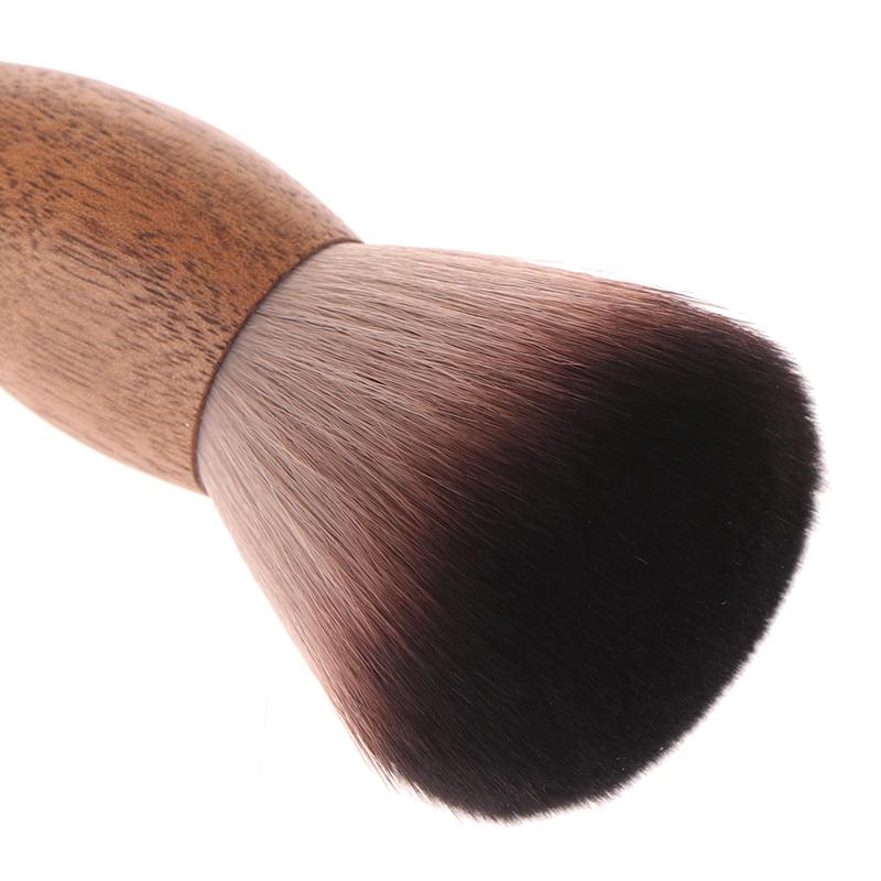 1Pc Vintage Wood Handle Makeup Brush High Quality Walnut Loose Powder Blush Foundation Contour Brush