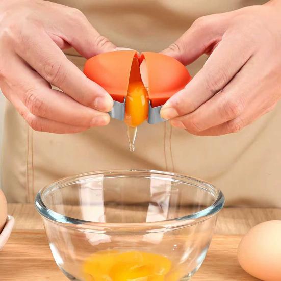 2 Pcs Egg Shell Opener Multifunctional Egg Cutter Cracker Tool for Fresh And Hard Boiled Eggs Stainless Steel Egg Peeler Separator Kitchen Gadgets