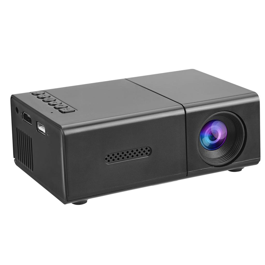Compact Projector 1080P Adjustable Auto Keystone Correction LED Movie Projector with Stereo Speaker Remote Control for