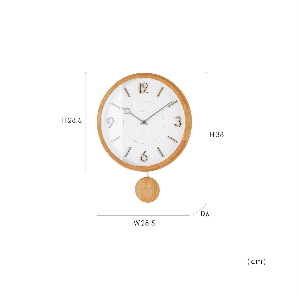 Interform Wall Clock CL-4425 Komero Sweep Movement
