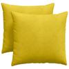 Sofa Cushions 2 Pcs Yellow 45 X 45 Cm Cord Fabric
