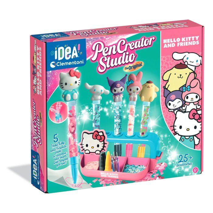 Atelier des Stylos - Clementoni - Coffret Hello Kitty & Friends - Crée et personnalise 5 stylos - 25 accessoires inclus - Des 6 ans