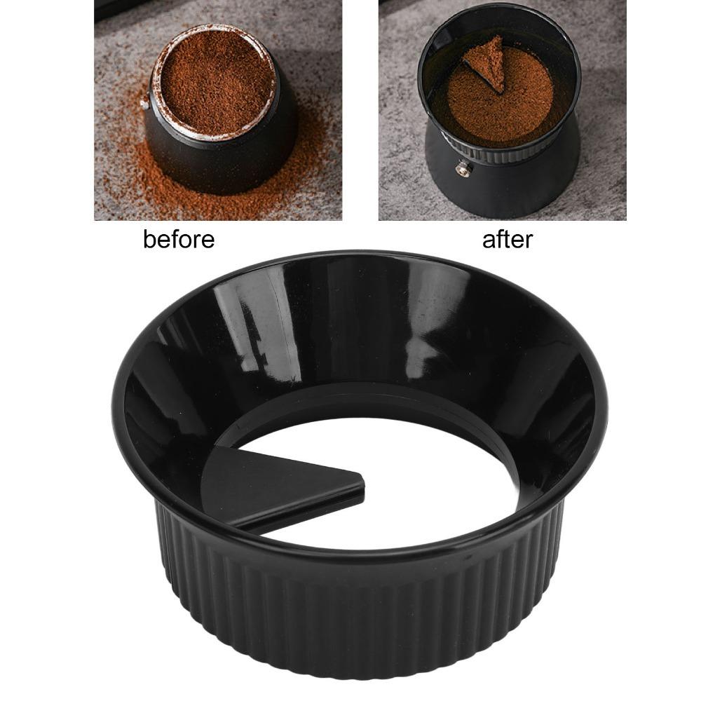 Splash Proof Design Moka Pot Dosing Funnel Powder Distribution Tool For Moka Pot 3cup black