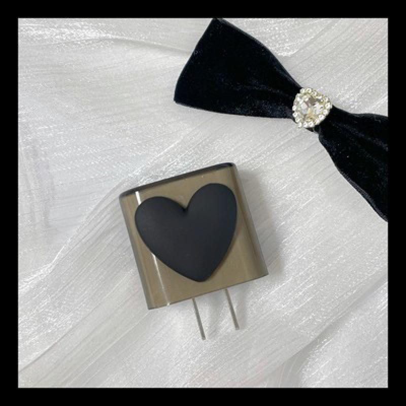 Schwarzes Herz 20W Apple Datenkabel Schutz für iPhone 14 Pro Max Schnelllader