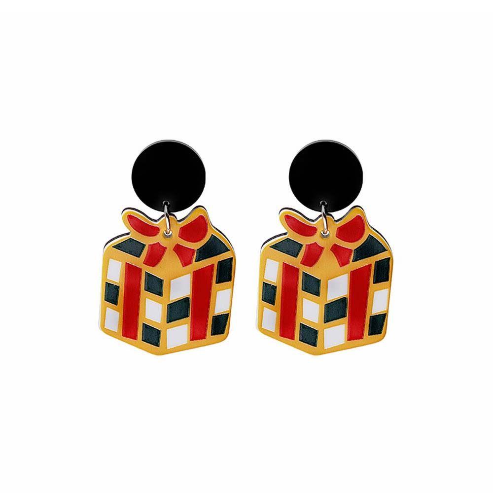 Snowman Christmas Tree Bells Christmas Earrings Christmas Ear Hook Dangle Earring Christmas Gift