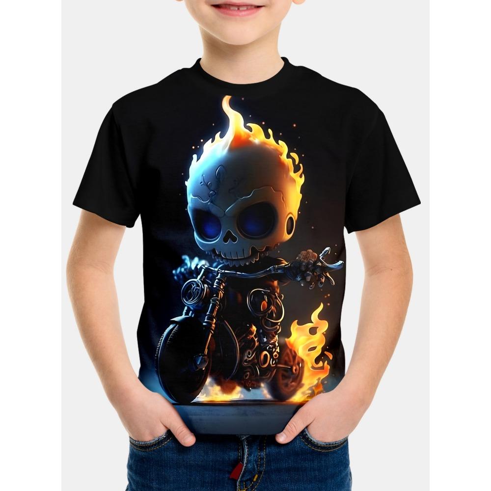 

Summer Fashion Car Motorcycle 3D Print Kids T-Shirts Boy Short Sleeve T Shirt Harajuku Y2k Tops Casual Tees Girl Clothing 100