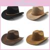 Cappello Fedora Stile Tibetano Con Visiera Parasole Per Uomo E Donna In Tessuto Scamosciato