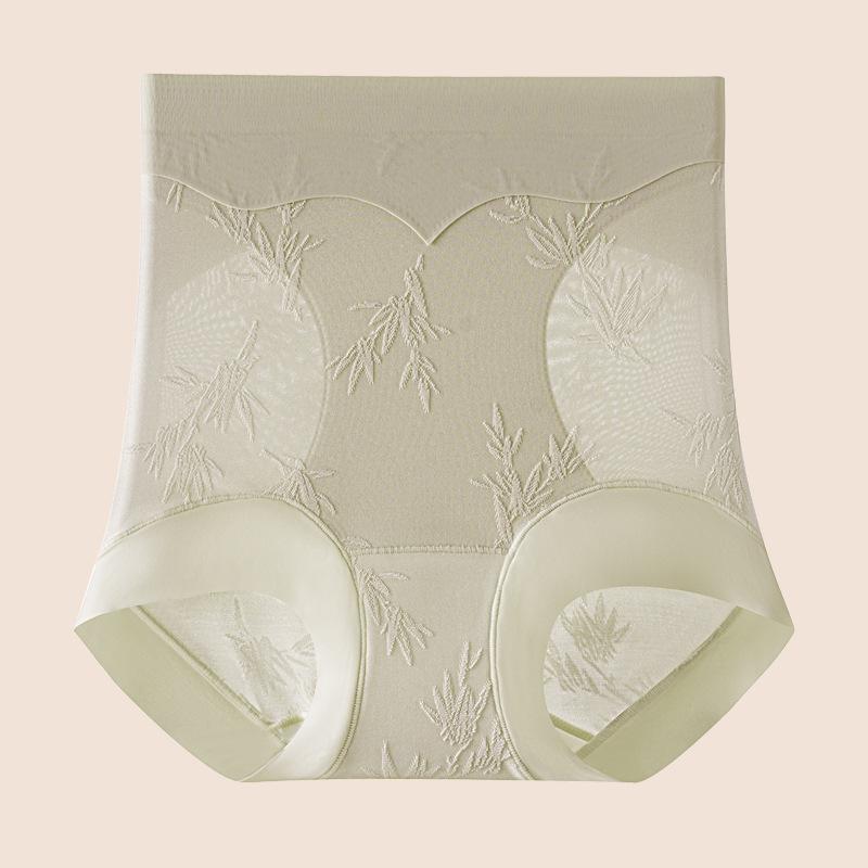 Ladies New Summer Embossed Jacquard High Waist Belly Lift Hip Silk Antibacterial Crotch Boxers