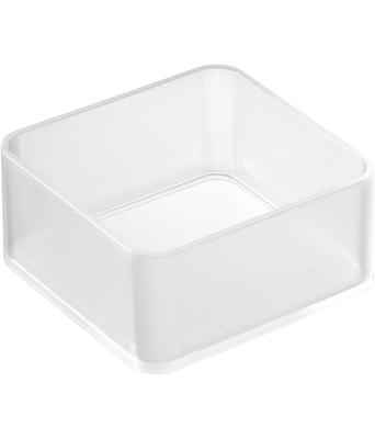 Yamazaki Jitsugyo 3640 Clear Bottom Stackable Drawer Organizing Storage Case S Set of 2 White W8 X D8 X Tower Cutlery Storage Desk Tray Can Be