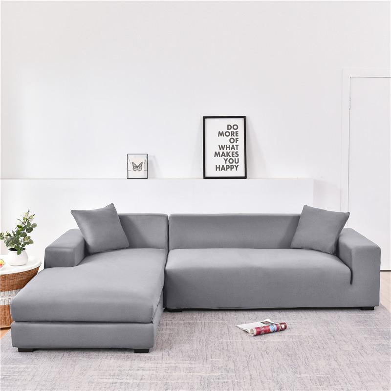 Elastischer Sofabezug, Sofa-Schonbezüge, einfarbig, Stretch-Sofabezüge, Couchbezug, L-förmiges Schnittsofa, Wohnzimmer, Zuhause, 1/2/3/4 Sitzplätze