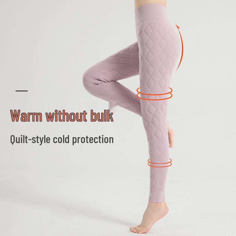 Women's Thick Wool Base Layer Pants: 100% Lambswool, Velvet Lined, Suitable As Outerwear, Warm for Autumn and Winter