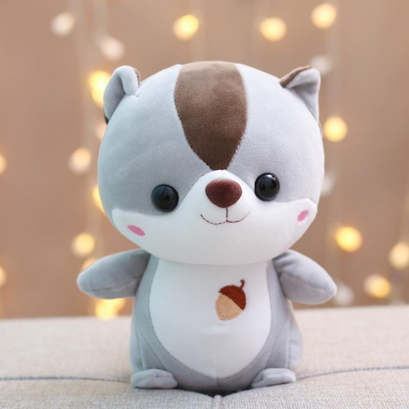 

Squirrel Plush Toy Pillow Doll Soft Animal Doll Children Girl Gift Grab Machine Doll Street Stall 22cm