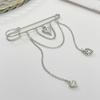 Brooch Safety Pin Link Chain Tassel Safety Pin Sweater Shawl Pin Decorative Faux Pearl