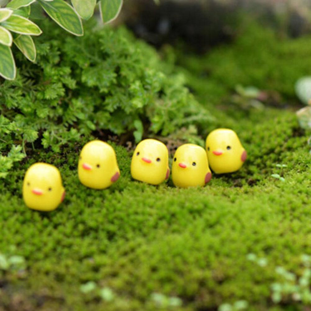 1 Set Home Decoration Mix Chicken Chick Egg Nest Figurine Miniatures Home Decoration Kawaii Garden Accessories Easter Decor