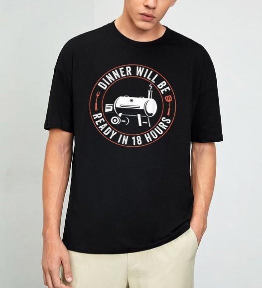 BBQ Dad Funny Smoking Meat Smoker Barbecue Dad Apparel T-Shirt S-4XL S