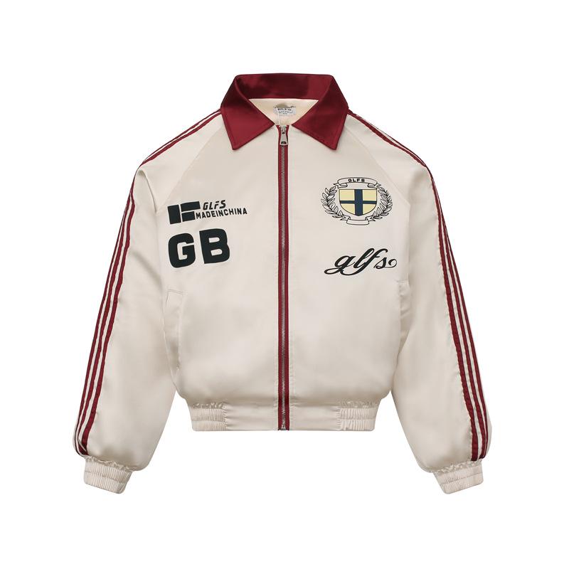 

2025 Trendy Loose-Fit Cotton Jacket for Men & Women - Casual, High-Street, Lazy-Style Outerwear L шампанського