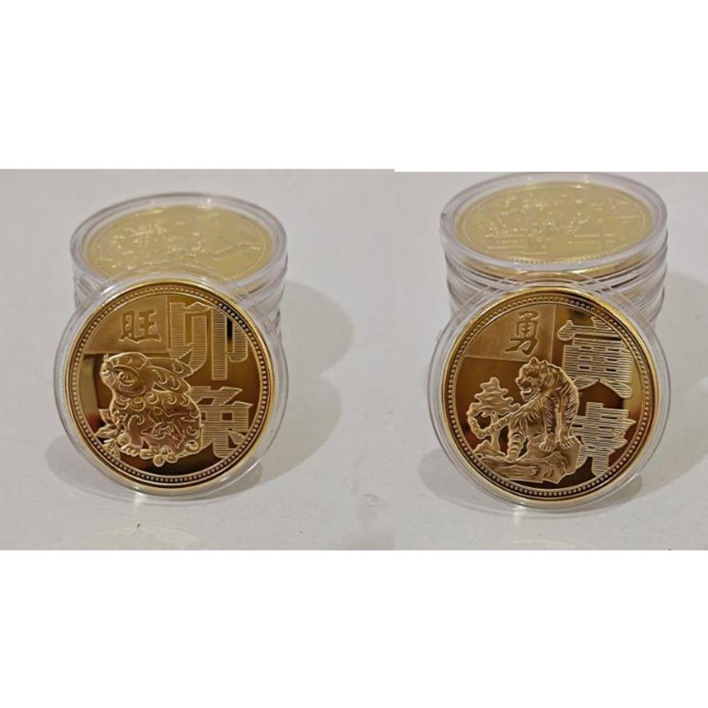Zwölf Tierkreis-Gedenkmedaillen, Zwölf Tierkreis-Goldmünzen, Schwein Hund Huhn Affe Schaf Schlange Pferd Drache Tiger Hase Rind Ratte, Geschenke