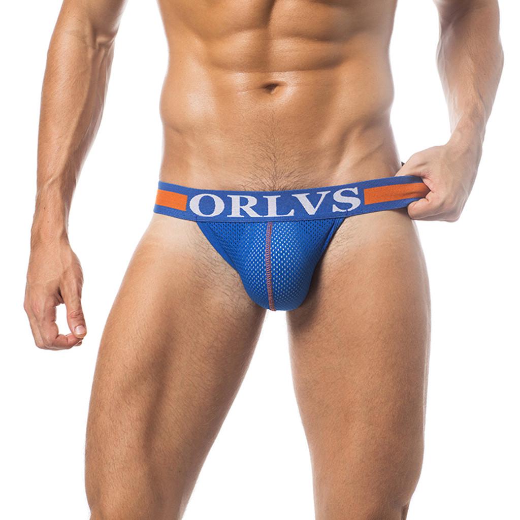 Men Double Thong Panties Sexy Brief Thong Breathable Underpants