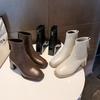 Coarse Heel High Heels Short Boots Children's New Autumn and Winter Skirt Skinny Boots Small Ankle Boots Martin Boots
