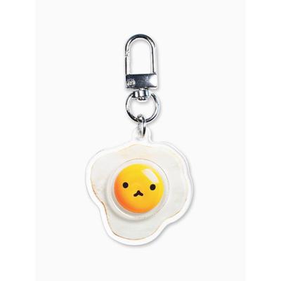 Sammyostore Turned-Up Egg Fried Cat Keychain