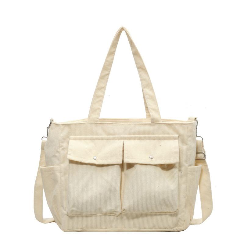 Borsa In Tela Da Donna Multiuso - Tote A Tracolla Regolabile, Media, Con Cerniera, Taschina Interna, Per Lavoro E Tempo Libero
