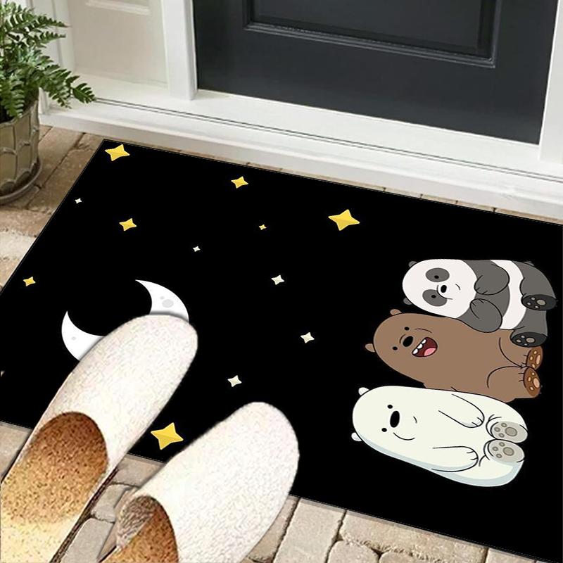 Bears Friends Adventure Office Rug Chair Mat, Game Carpet, Suitable for Front Door, Bedroom, Living Room, Desk, Holiday Gift