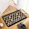 Modern Geometric Welcome Door Mat for Entryway Floor Rug Indoor Hallway Mat House Decor 40x60cm Black Beige