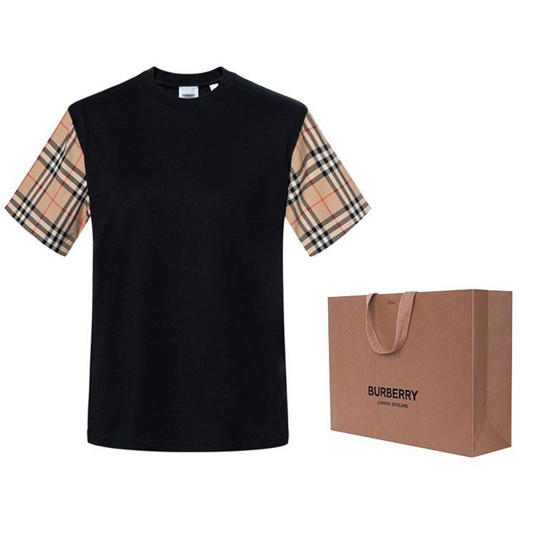 Burberry SS21 Drop Shoulder Sleeve T Shirt Women's Black 80430571