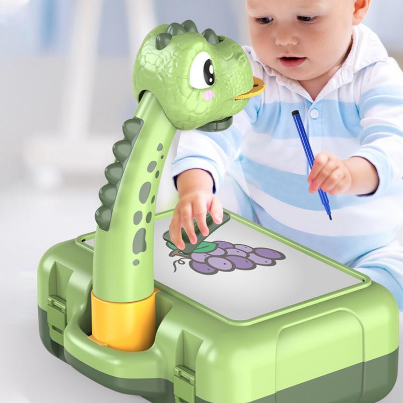 Drawing Tablet Education Multifunctional Projection Painting Table Giraffe Storage Light Music Writing Pad Girl Children's Toys