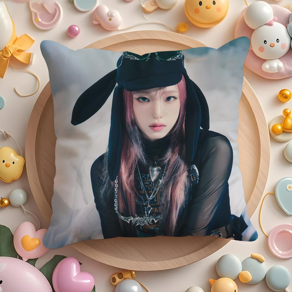 C-Choi Korean singer Ye-na Cushion Cover Home & Car Multi-Scene Pillow Cover - Reversible, Soft & Durable for Daily Use