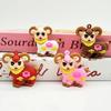 Cute Cartoon Chinese Zodiac Animals Sheep Pendant Soft Pvc Floral Design For Keychain Bag Decor Kids Party Favors