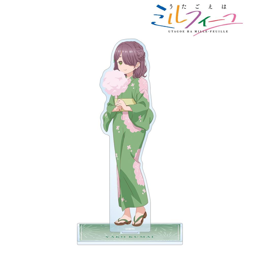 TV anime wa Original illustration Summer Festival Big acrylic stand "Utagoe Mille-feuille" Kuma-chan ver.