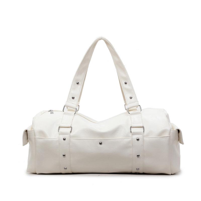 New rivets, short-distance travel, duffel bag, simple commute, business trip, storage bag, unisex accommodation, overnight shoulder bag