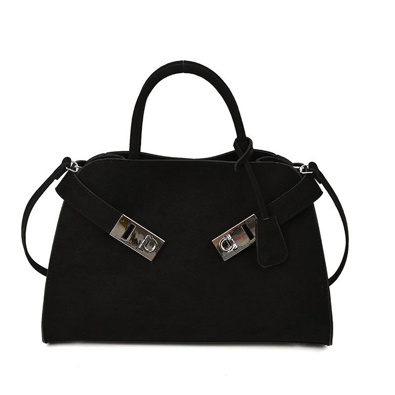 Suede Bag Women's Large-capacity New Autumn and Winter Messenger Bag High-end Commuting Platinum Tote Bag