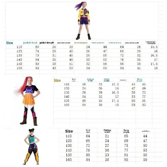 Filles Mira Cosplay Mira Jeu de rôle Costume d'Halloween Tenues de Carnaval Filles Pantalon pour 110-160 cm