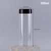 130ml-600ml Seasoning Bottle Spice Jars with Butterfly Lids Labels Plastic Clear Herbs Powders Salt Pepper BBQ Condiment Box