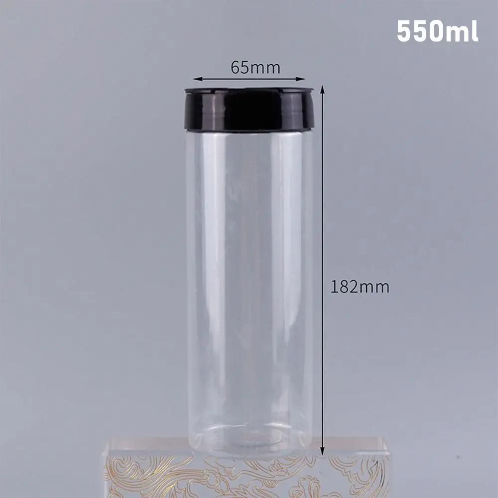 130ml-600ml Seasoning Bottle Spice Jars with Butterfly Lids Labels Plastic Clear Herbs Powders Salt Pepper BBQ Condiment Box